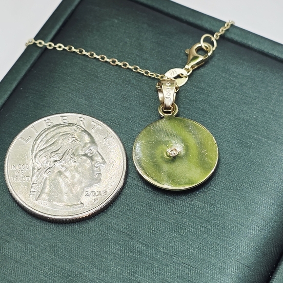 TRI-TONE GOLD FILLED VIRGIN MARY PENDANT - s925 gold over chain - Picture 3 of 3